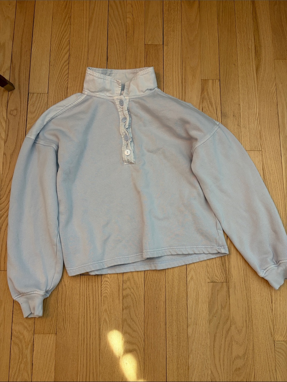 Aerie Light Blue Women's Button Pullover Sweater